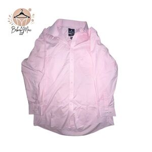 Stafford Men’s XL Pink Dress Shirt - Easy-Care Travel Style